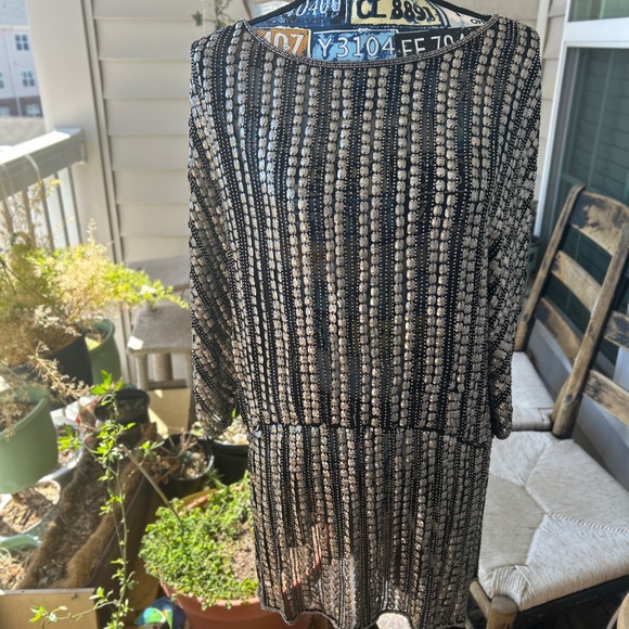 PARKER ART DECO FLAPPER GATSBY SEQUIN MINI DRESS M 4 6 - Picture 3 of 6